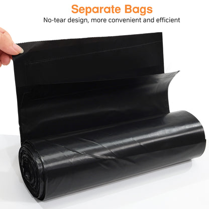 55 Gallon Extra Thick Heavy-Duty Black Trash Bags with Tie Straps, Industrial & Commercial, 52 Count